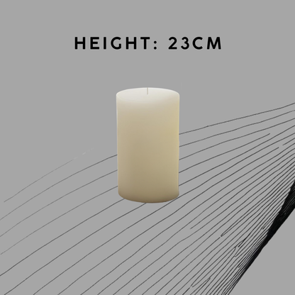23cm Pillar Candle Rental