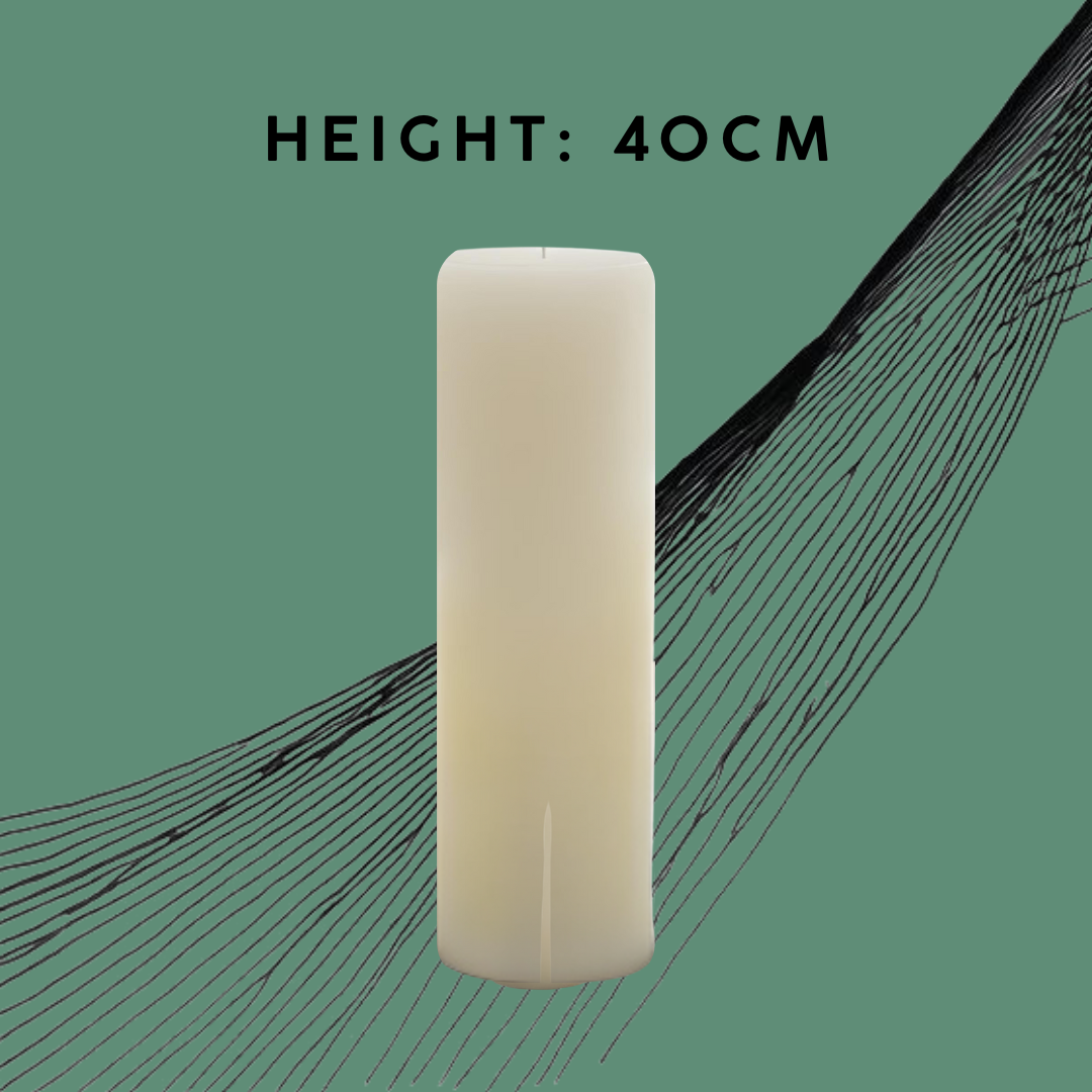 40cm Statement Pillar Candle Rental